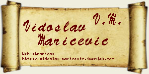 Vidoslav Marićević vizit kartica